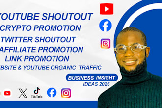 twitter shoutout promote youtube share link crypto website to 50m USA audience