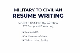 write a federal usajobs military to civilian resume