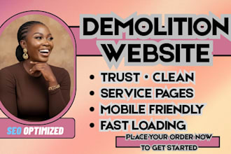demolition website, construction company site, site clearing website