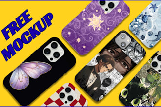 make custom phone case design,print ready freemockup