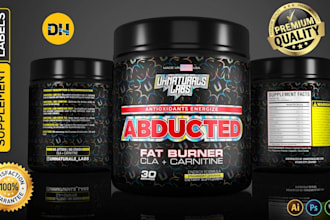 do professional supplement label and packaging design