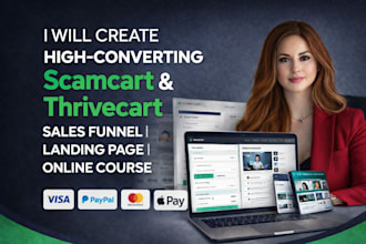 be your samcart thrivecart sales funnel, samcart landing page, online course