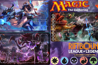 design custom tcg playmat, gaming playmat for yugioh, pokemon, anime with zones