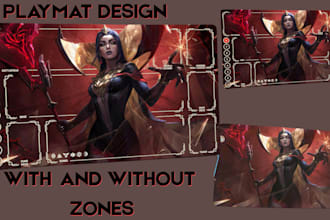 design custom tcg playmat, gaming playmat for yugioh, pokemon, anime with zones