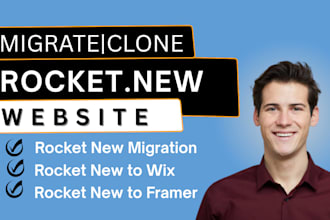 migrate rocket new website to wordpress wix framer webflow shopify squarespace