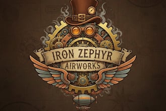 design a unique and creative steampunk logo