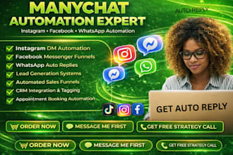 setup manychart automation chatbot for shopify, instagram, facebook, businesses