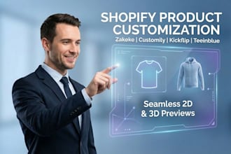 build 2d and 3d shopify product customizer with zakeke customily kickflip