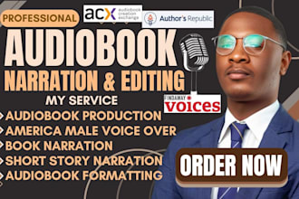 be your audiobook narrator, male voice over, book narration for acx