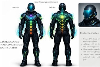 design cosplay costume concepts and character outfits
