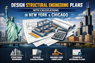 design structural engineering plans with calculations in new york and chicago