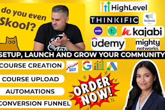 build online kajabi course website, course outline, module lesson