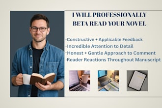 beta read your fantasy or romance manuscript with feedback