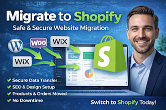 migrate wordpress to shopify squarespace wix ecwid godaddy to shopify migration