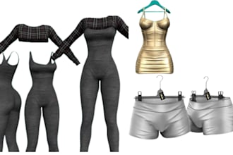 design 3d clothing mesh for secondlife sansar peds fivem sims fashion design