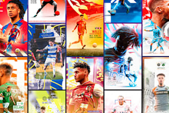 design a professional advertising sports flyer or poster