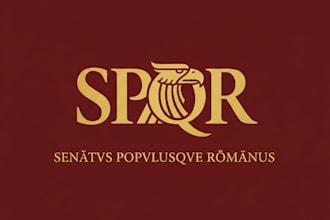 design a powerful and elegant roman inspired logo