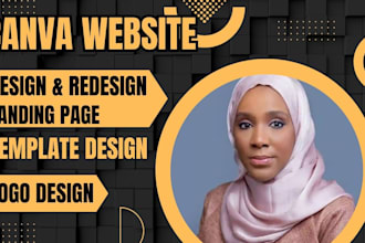 canva website design, landing page website design