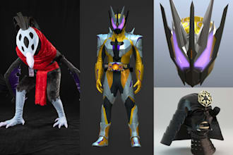 3d cosplay creation 3d cosplay model 3d armor 3d helmet 3d wearable 3d print
