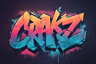design cool graffiti art for your logo or name