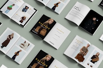design fashion lookbook, product catalog, magazine and line sheet