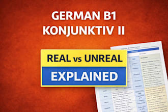 explain german b1 konjunktiv ii clearly
