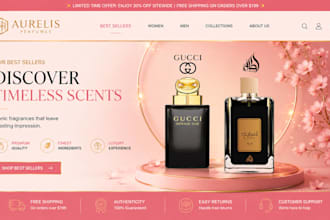 design luxury perfume shopify store fragrance website