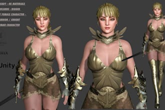 do aaa realistic 3d character modeling texturing, rigging and clean retopology