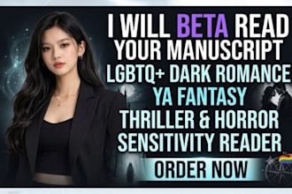 sensitivity reader beta reader beta read dark romance ya fantasy thriller