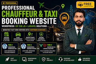 build a chauffeur website, limo booking site, or custom taxi web app
