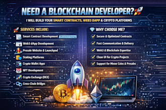develop smart contract,web3, presale and staking website for your crypto project