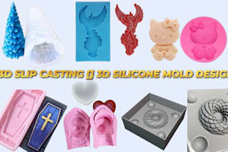 custom 3d silicone molds, injection molds, baking resin candy 3d mold stl