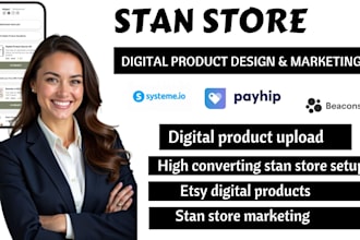 setup stan store digital product stan store marketing digital store payhip