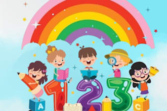 design creative educational worksheets and activity books for kids