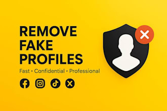 delete remove fake impersonating profiles accounts on facebook, ig, tiktok, x