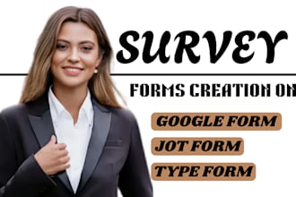 create online form using jotform, typeform, online survey