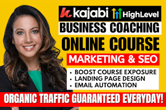 do online course promotion kajabi teachable coaching course marketing SEO
