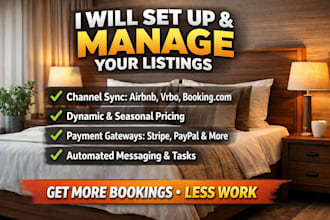 onboard and manage listings, sync calendar and automation, on lodgify, bed24