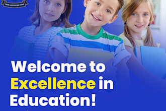 design modern school admission poster, flyer and social media banner