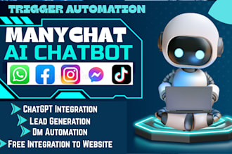 build manychat automation ai chatbot instagram chatbot for social media business