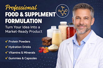 food formulation, vitamin and product development formulation chemist