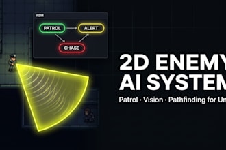 build a 2d enemy ai system with pathfinding and vision for your unity game