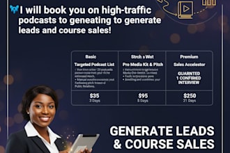do podcast booking and podcast promotion to generate leads