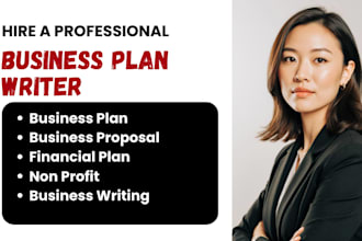 write business plan, startup non profit business proposal, financial plan