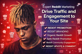 market business brand with reddit seo post social media website