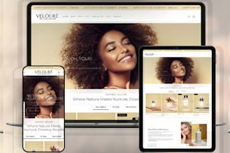 design a beauty hair extension shopify store, skincare website or cosmetic store