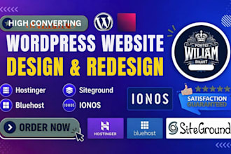 design ecommerce website on webstore, hostinger, bluehost or ionos