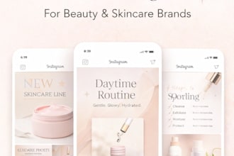 design cohesive instagram feed for beauty and skincare brands