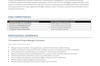 format and redesign resume, CV and documents