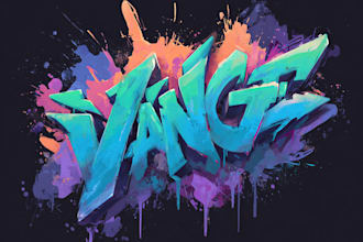 design cool graffiti art for your logo or name